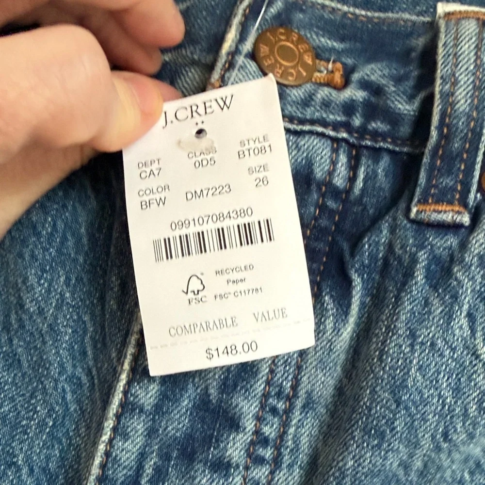 NWT J Crew Premium Edition High-rise straight, 26
